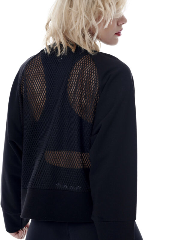 Baya Sport Mesh Panelled Black Sweater