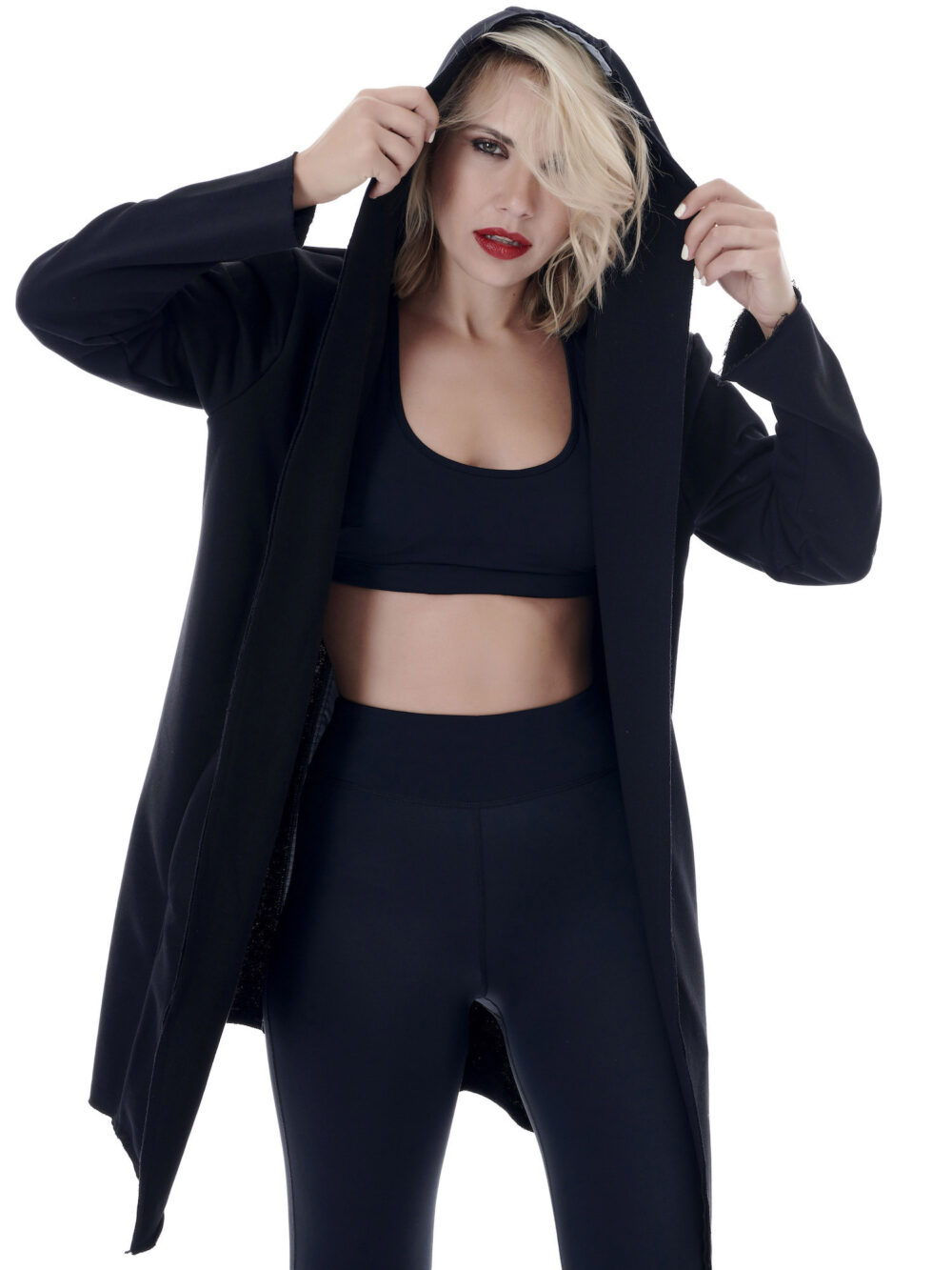 Baya Long Reflective Black Hoodie