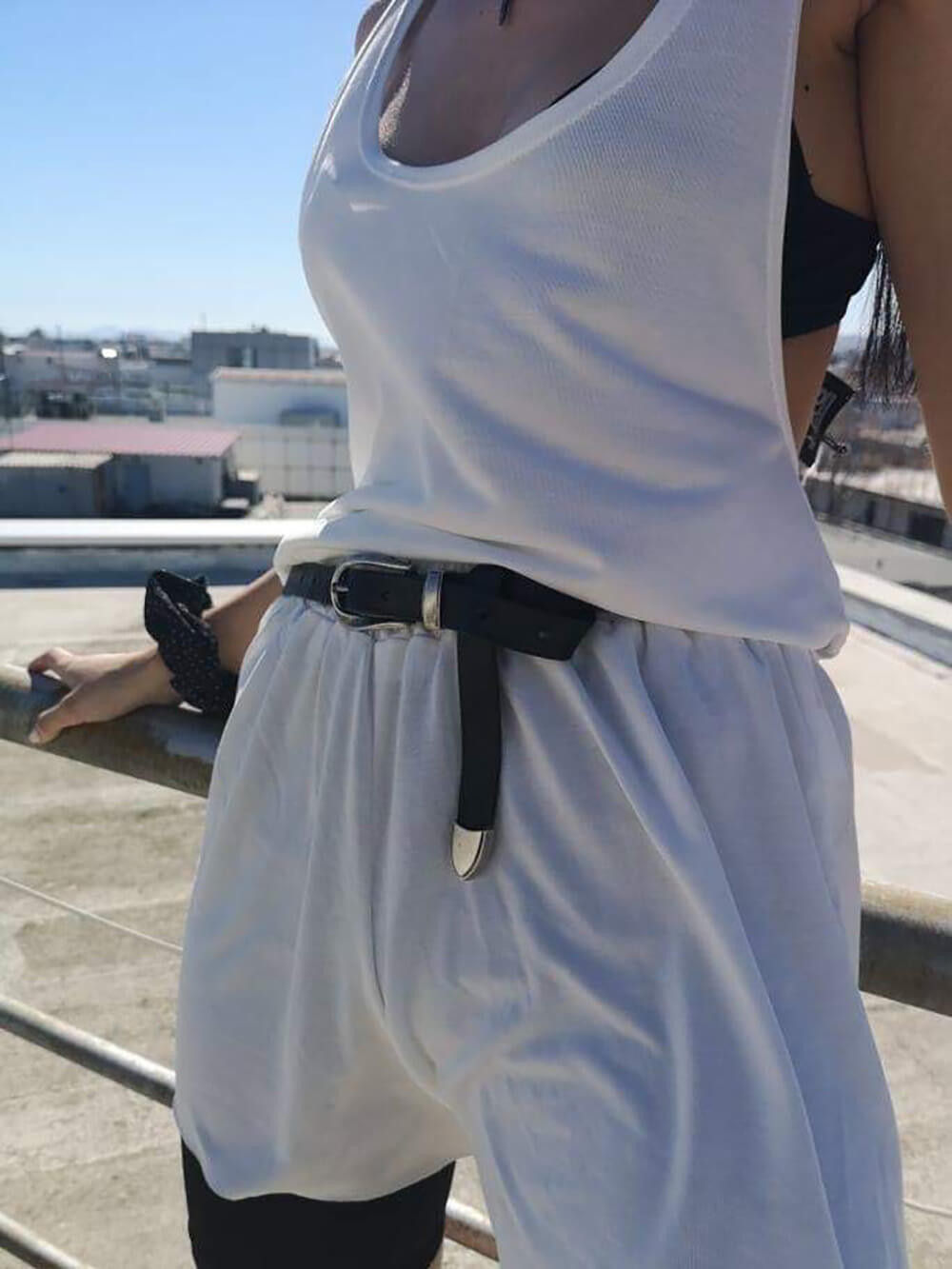 Grace Black Leather Belt