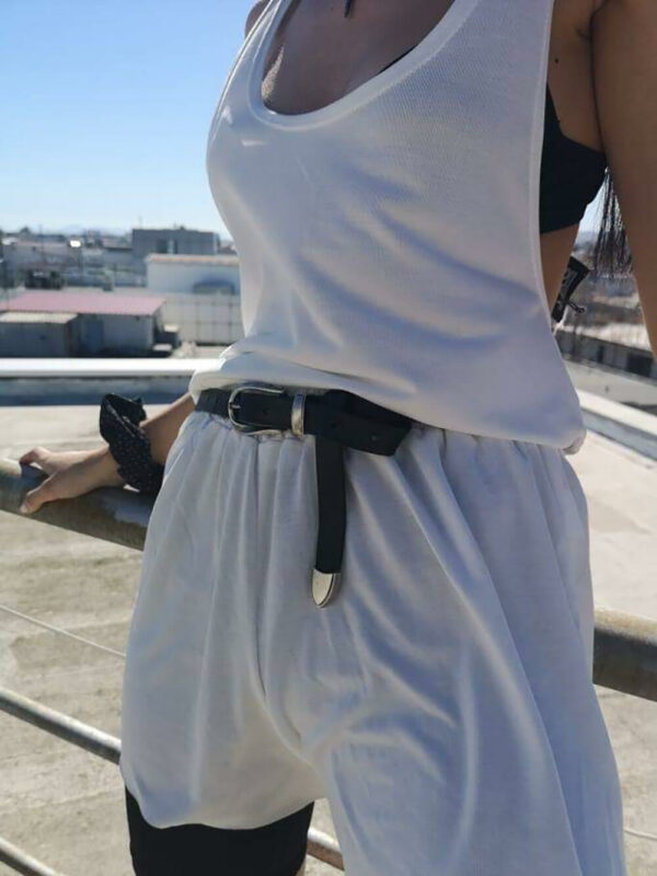Grace Black Leather Belt