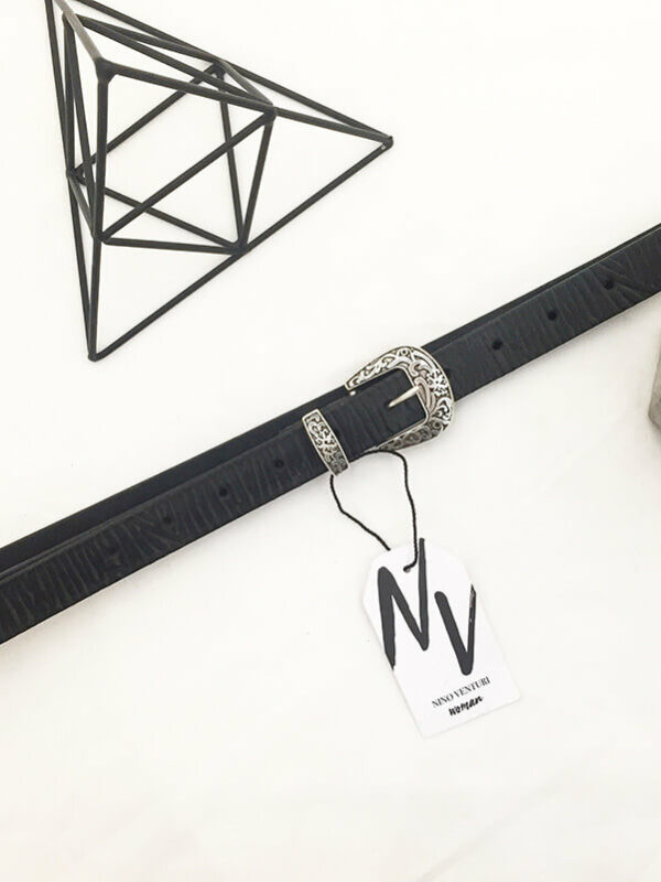 Meghan Black Leather Belt