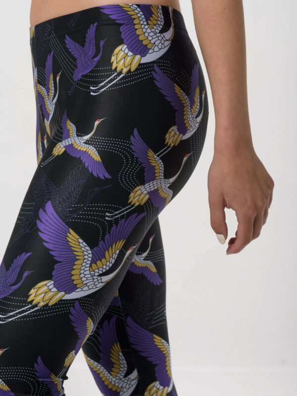 Heartbeatink Japanese Black N Purple Leggings