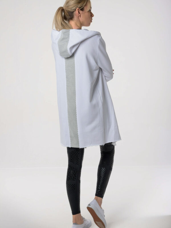 Baya Artemis Black Set / Long Reflective White Hoodie