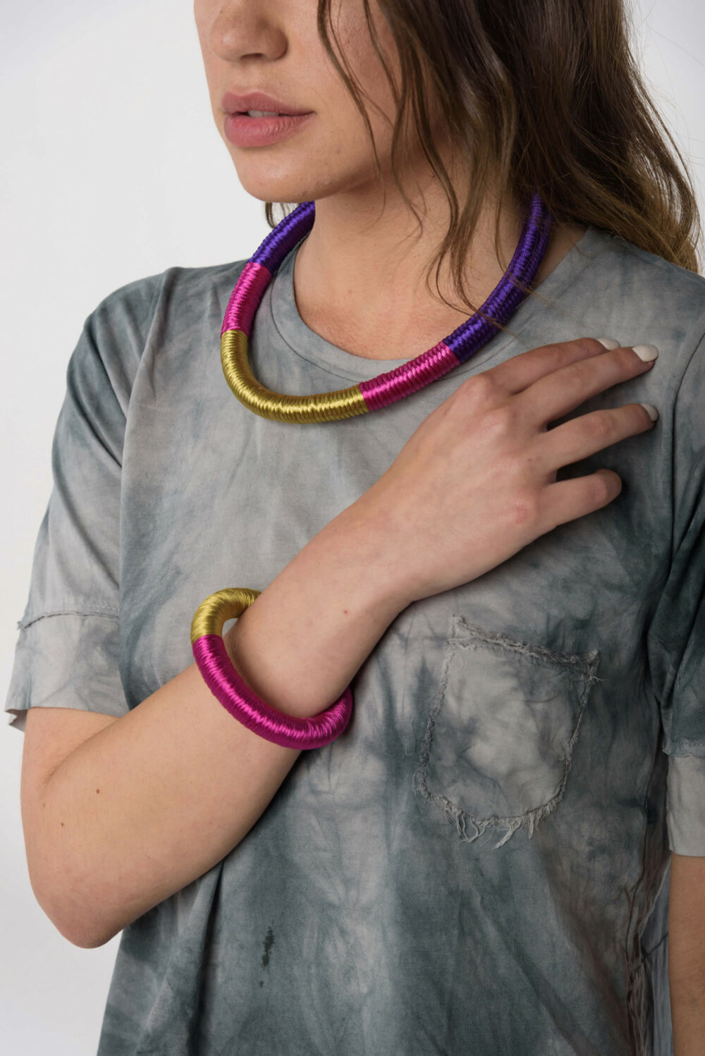 Ianthie Necklace by Anna Maria Lambert / Libertee Nancy t-shirt