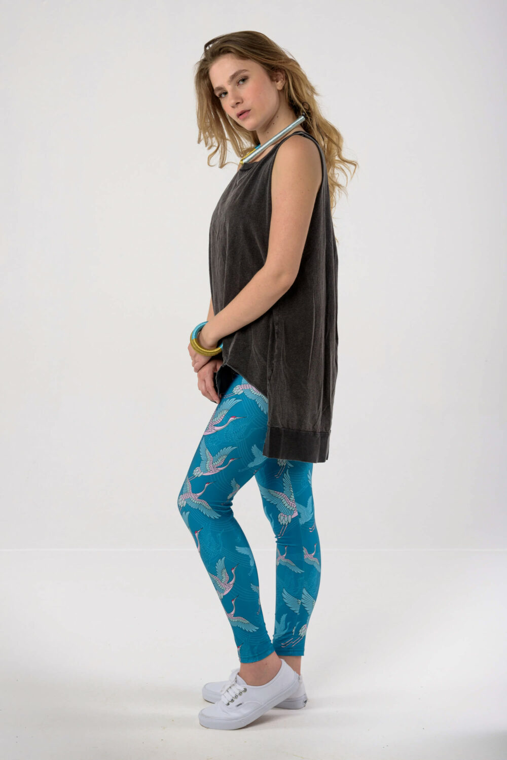 Heartbeatink Japanese Petrol Leggings / Libertee Gwen top