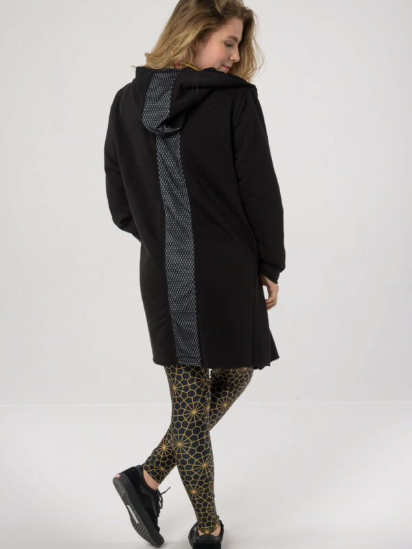 Baya Long Reflective Black Hoodie