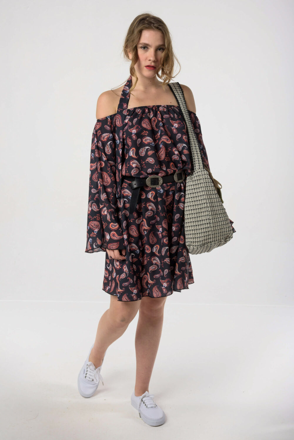 Sequin Norther Dress / Myrto Arvaniti bag