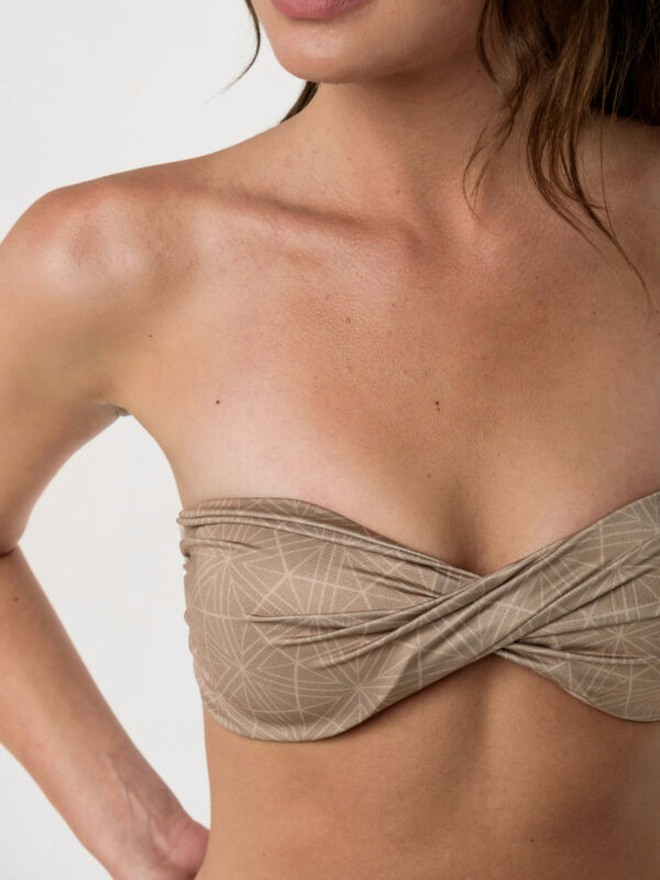 Heartbeatink Nude Bandeau Bikini