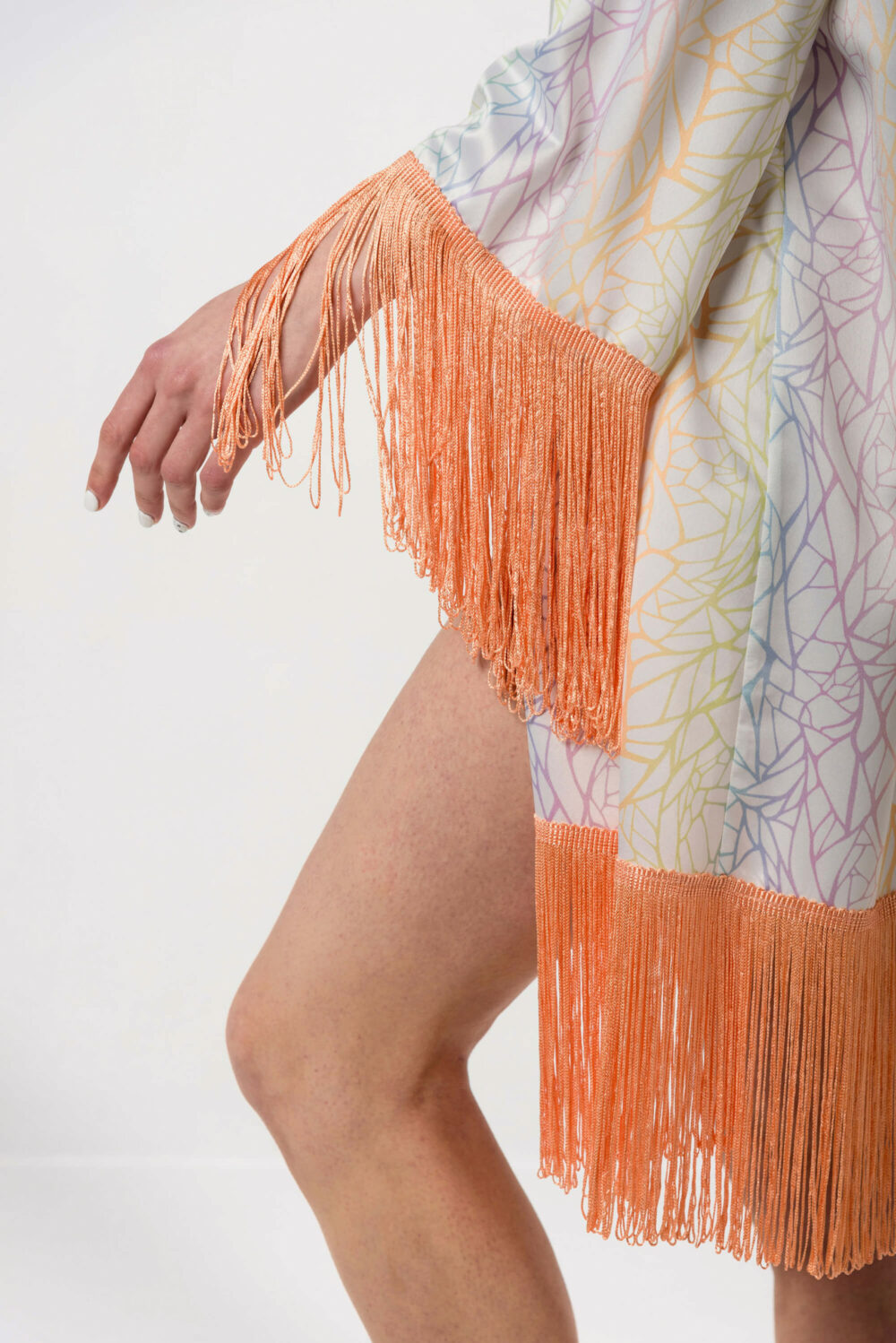 Heartbeatink Rainbow Marble Kimono