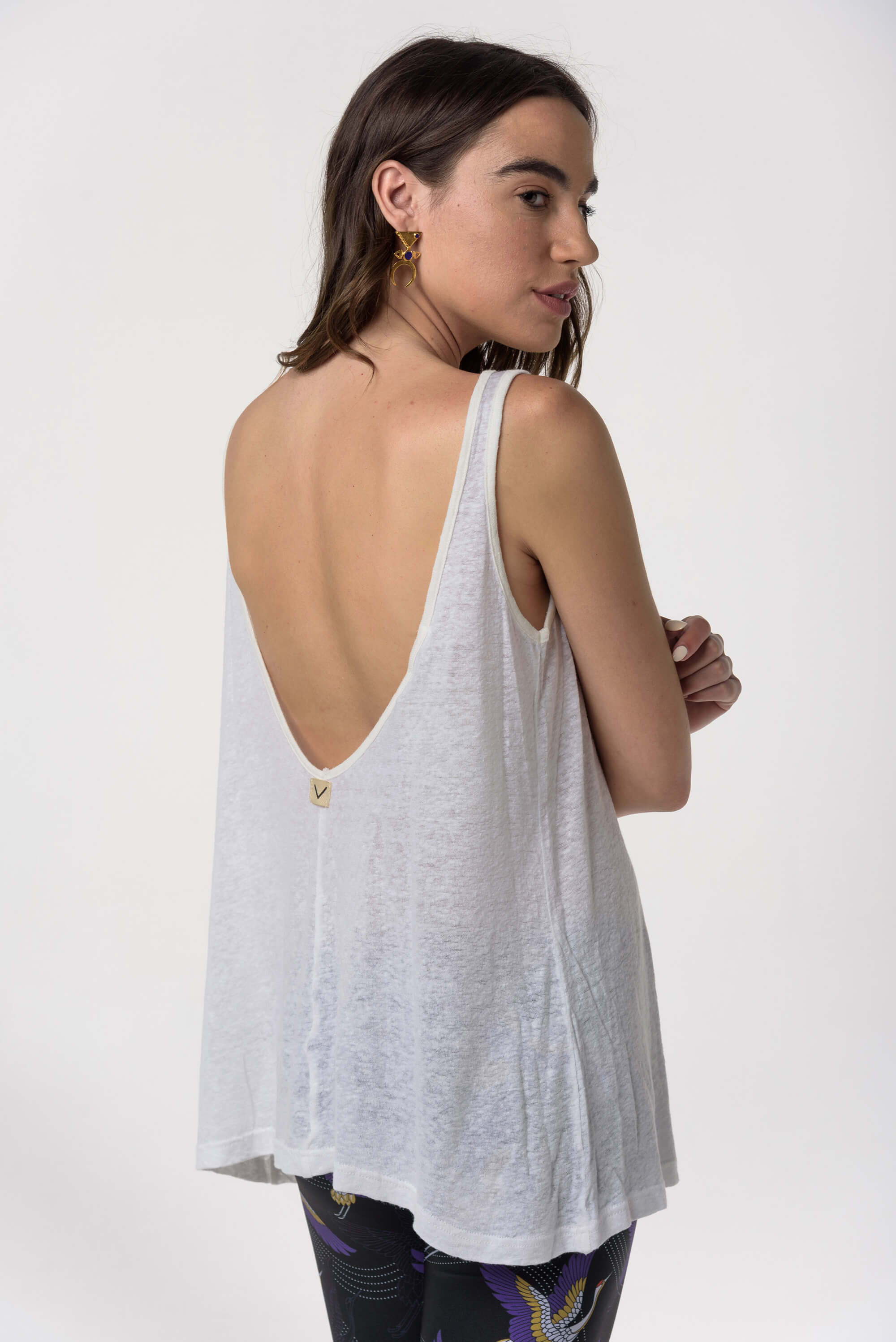 Libertee Rose Tank Linen Top