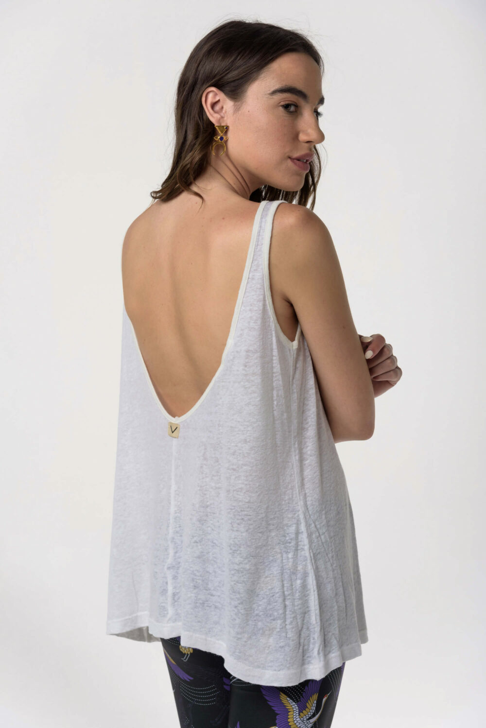 Libertee Rose Tank Linen Top