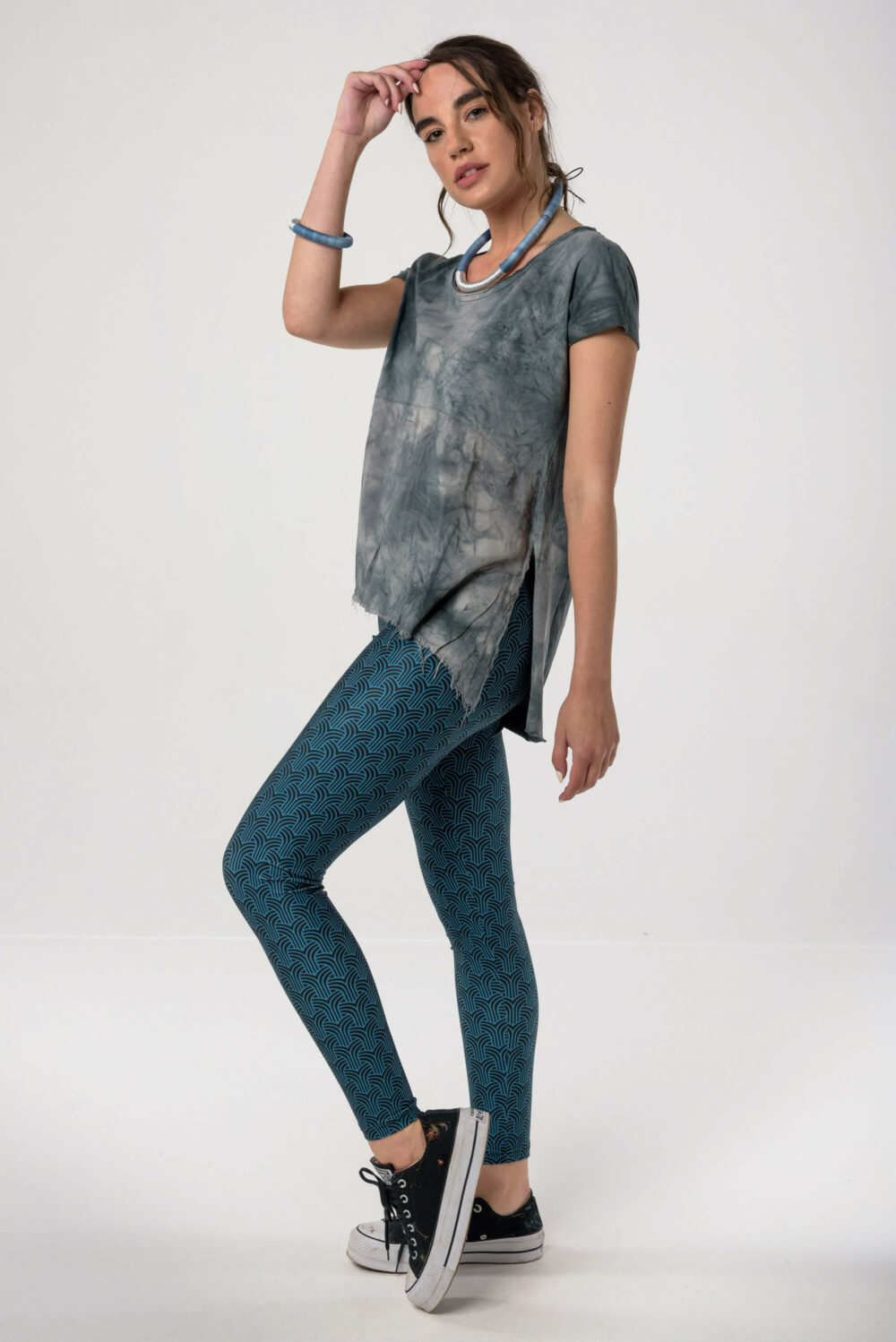 Heartbeatink Whale Tail Petrol Leggings / Libertee Annie t-shirt