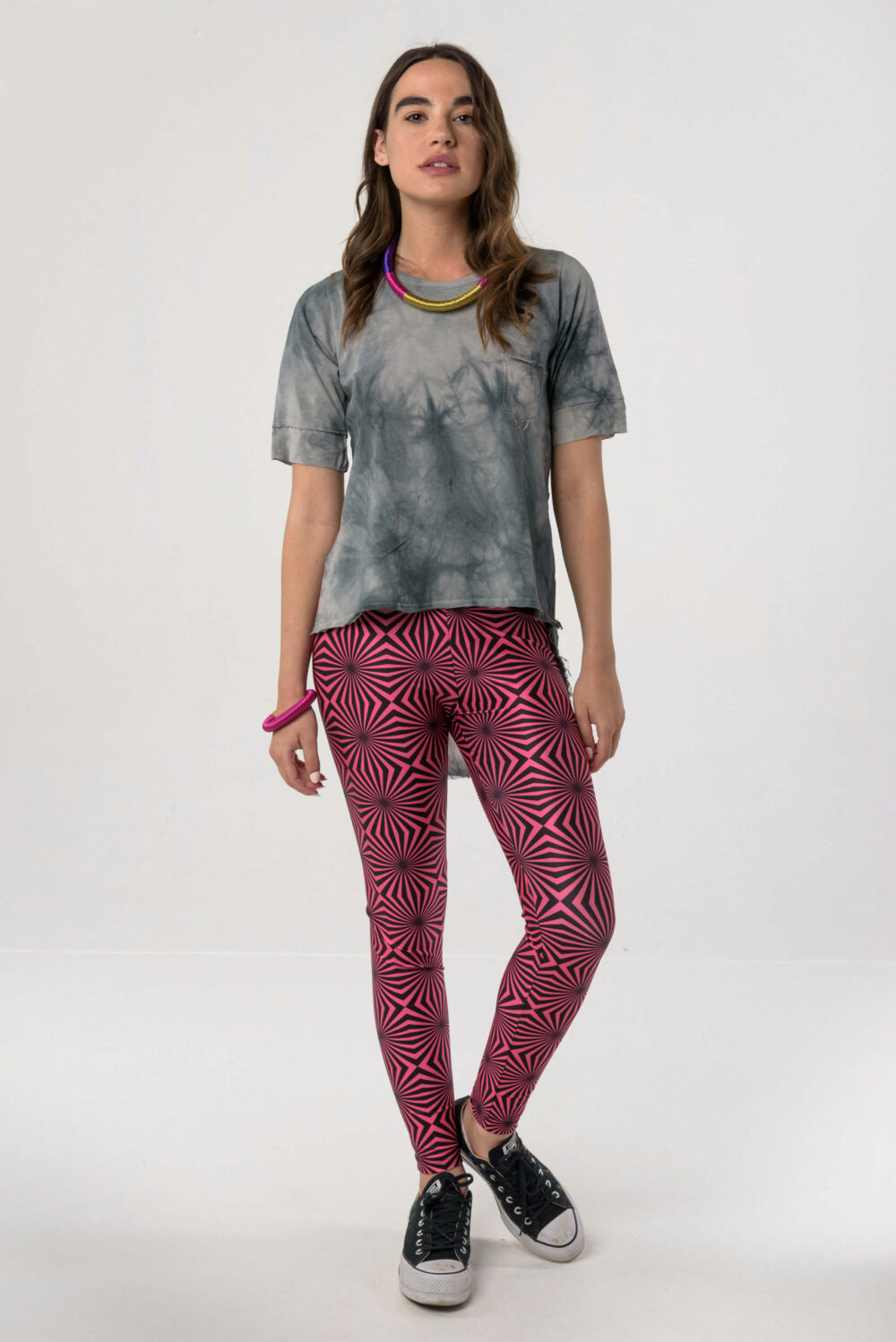 Heartbeatink Neon Pink Leggings / Libertee Nancy t-shirt