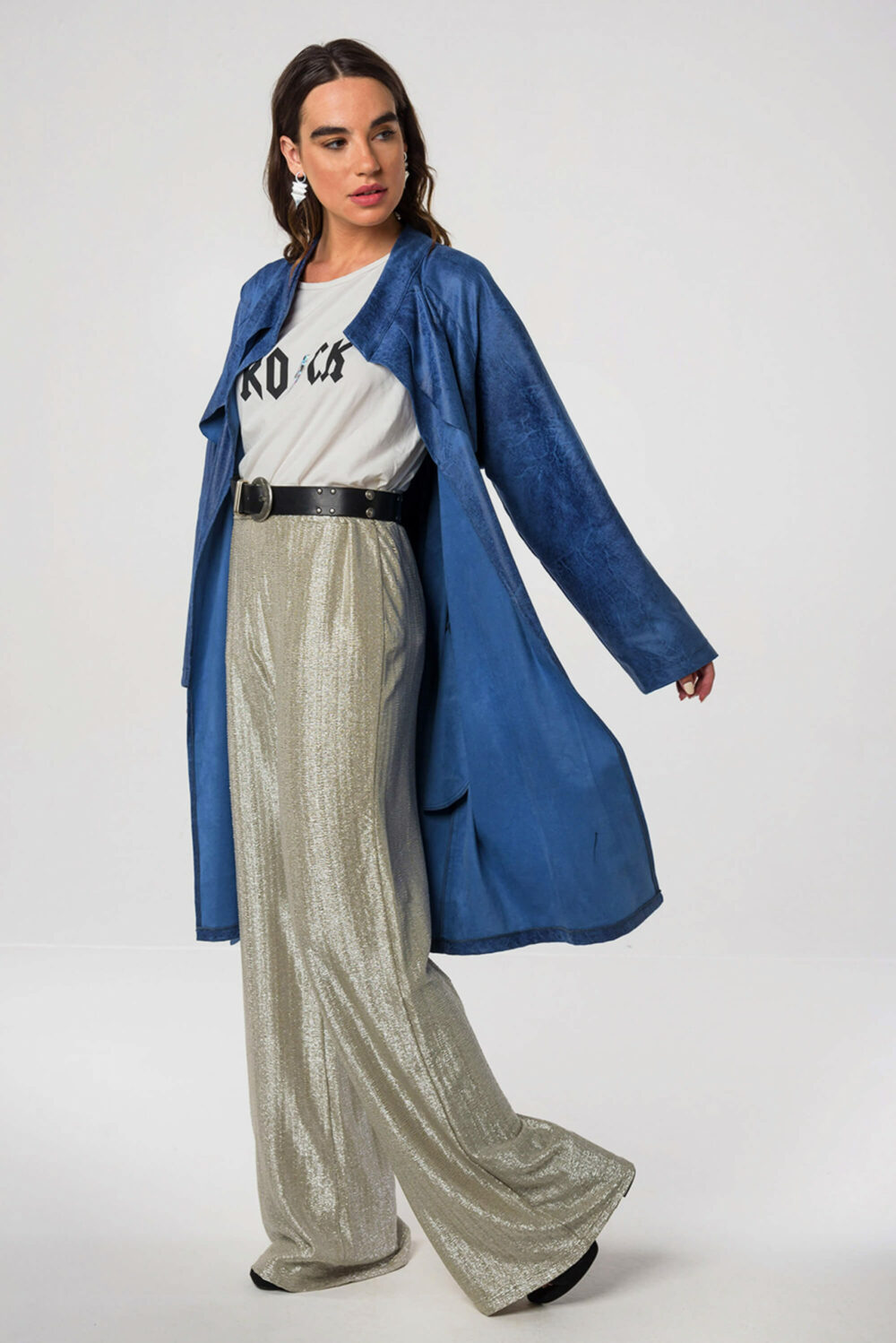 Sequin Caver Gabardine / Endalaus top pants